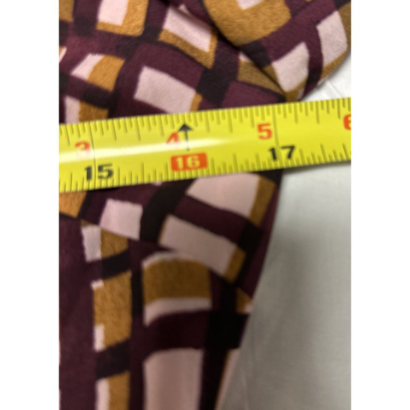 NEW Gal Meets Glam Lindsey 3/4 Slv Dress Sze 2 Windowpane Multi Tie Neck Pockets - Picture 11 of 13